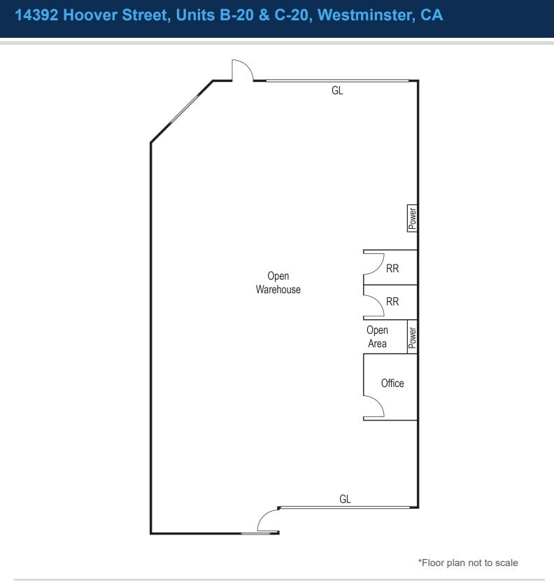 14392 Hoover St, Westminster, CA à louer Plan d’étage– Image 1 sur 1