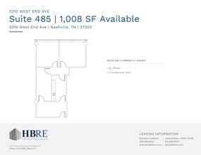 3310 West End Ave, Nashville, TN à louer Plan de site– Image 1 sur 1