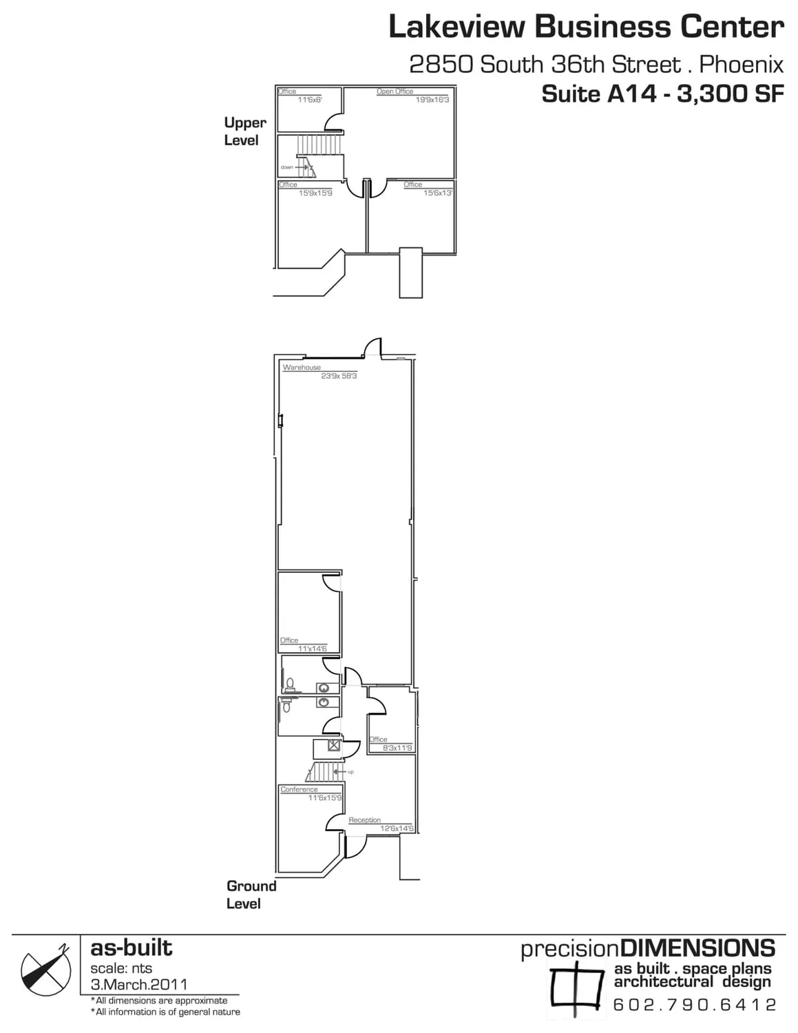 3001 S 35th St, Phoenix, AZ à louer Plan d’étage– Image 1 sur 1