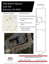 1495 Buford Hwy, Suwanee, GA à louer Plan d’étage– Image 2 sur 2