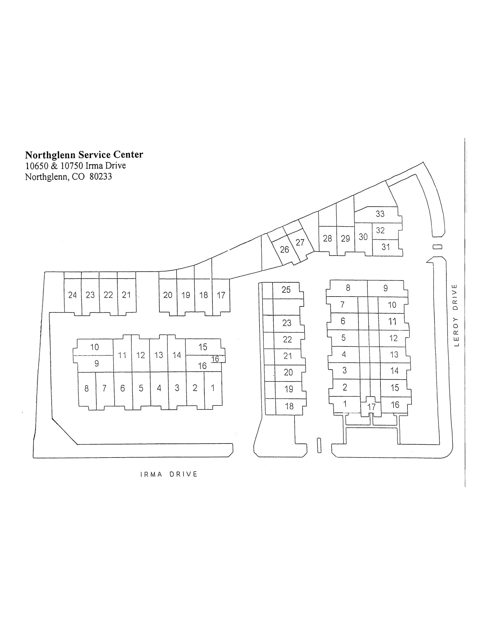 10650-10750 Irma Dr, Northglenn, CO à louer Plan de site– Image 1 sur 6