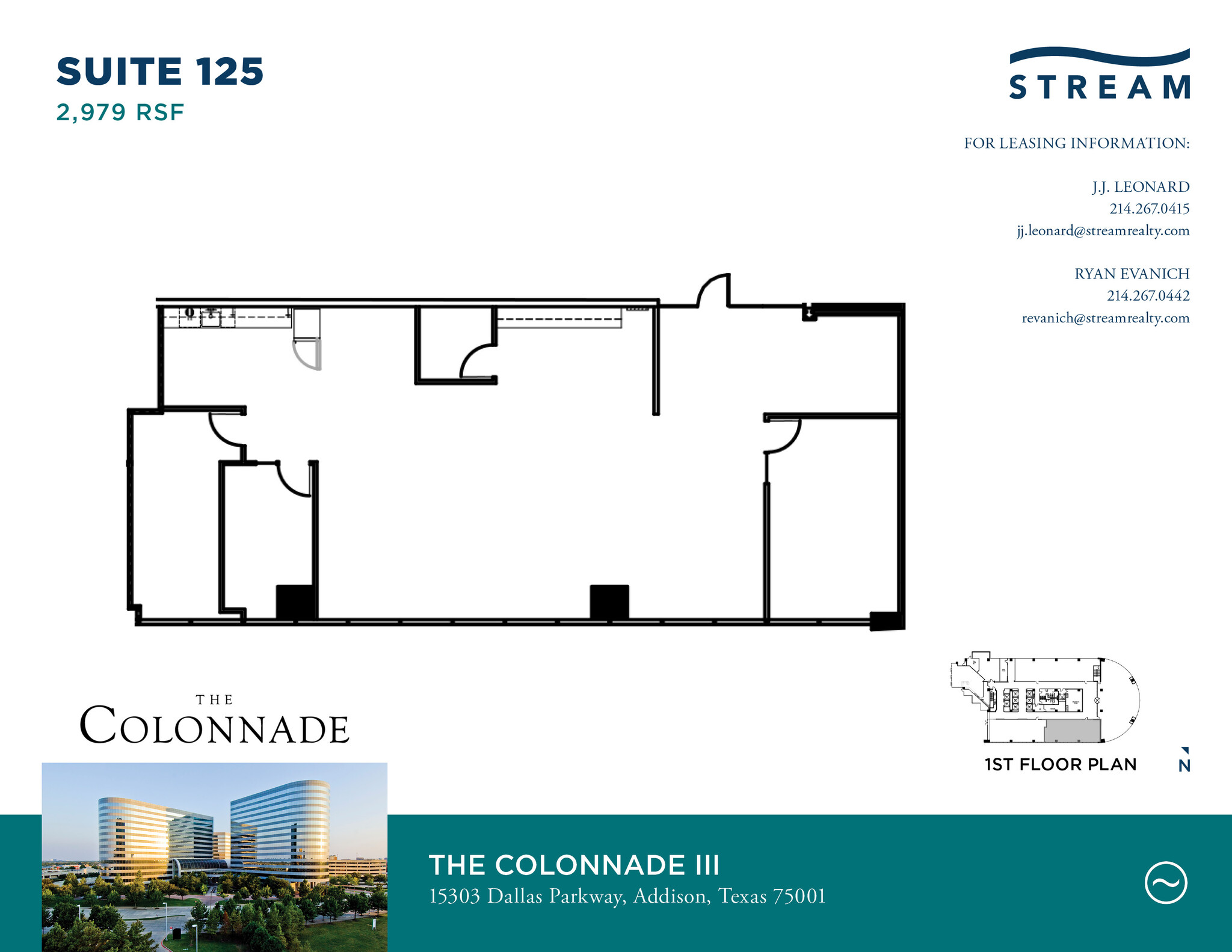 15301 N Dallas Pky, Addison, TX à louer Plan d’étage– Image 1 sur 2