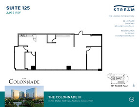 15301 N Dallas Pky, Addison, TX à louer Plan d’étage– Image 1 sur 2