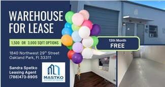 Plus de détails pour 1840-1862 NW 29th St, Oakland Park, FL - Industriel/Logistique à louer
