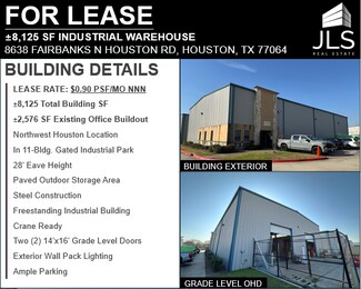 Plus de détails pour 8638 Fairbanks N Houston Rd, Houston, TX - Industriel/Logistique à louer