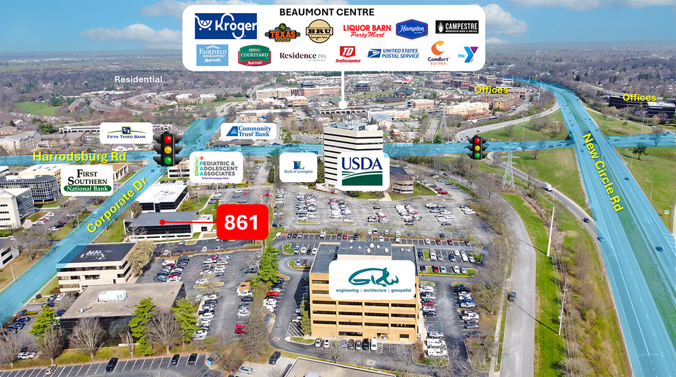 861 Corporate Dr, Lexington, KY à louer - Aérien – Image 2 sur 7