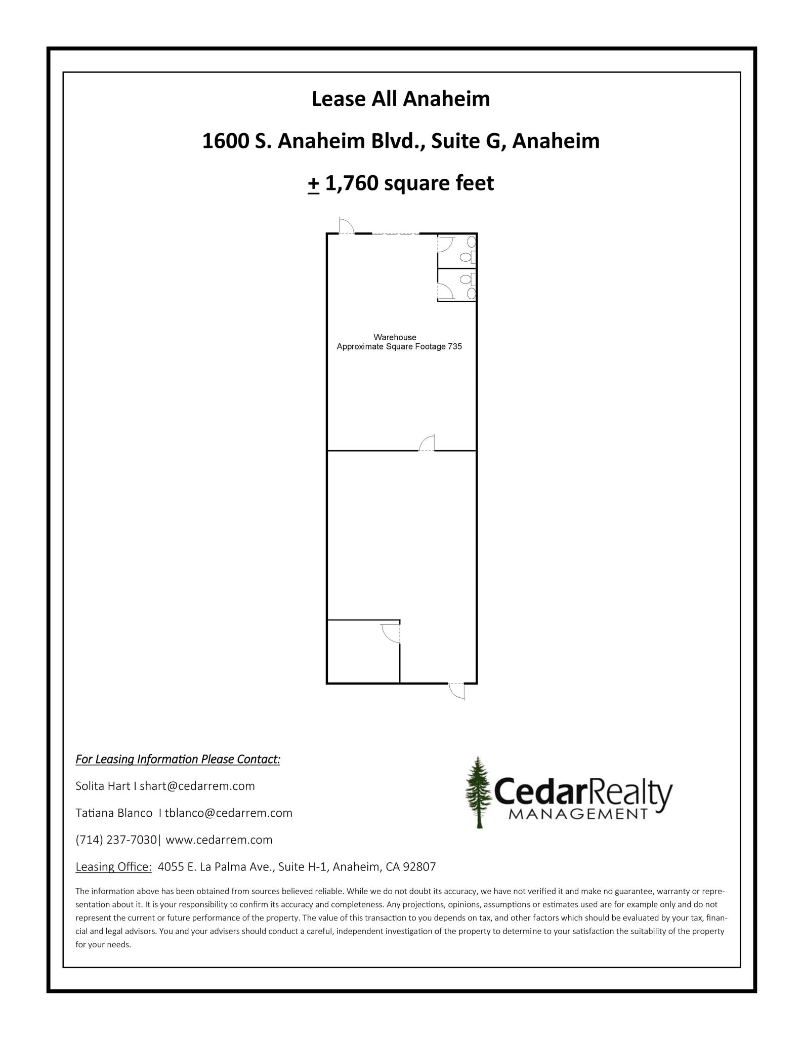 1600 S Anaheim Blvd, Anaheim, CA à louer Plan de site– Image 1 sur 1