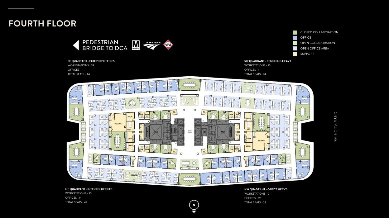 2011 Crystal Dr, Arlington, VA à louer Plan d’étage– Image 1 sur 1