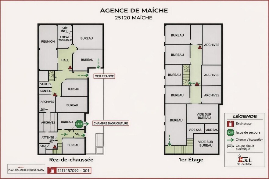 Bureau dans Maîche à vendre - Plan d’étage – Image 3 sur 4