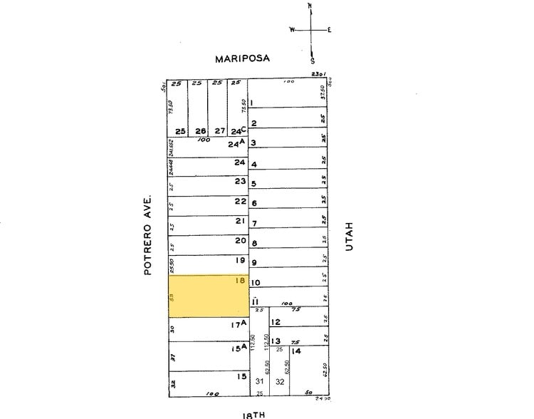 519 Potrero Ave, San Francisco, CA à louer - Plan cadastral – Image 2 sur 12