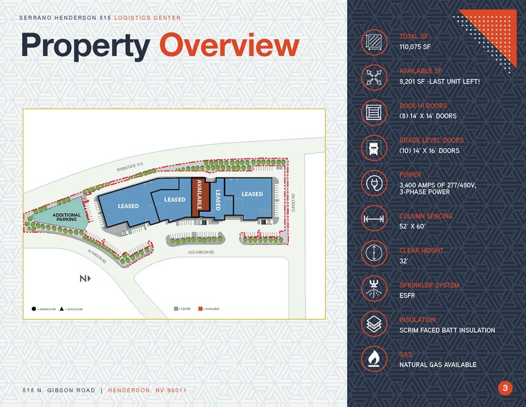 515 N Gibson Rd, Henderson, NV à louer - Plan de site – Image 2 sur 3