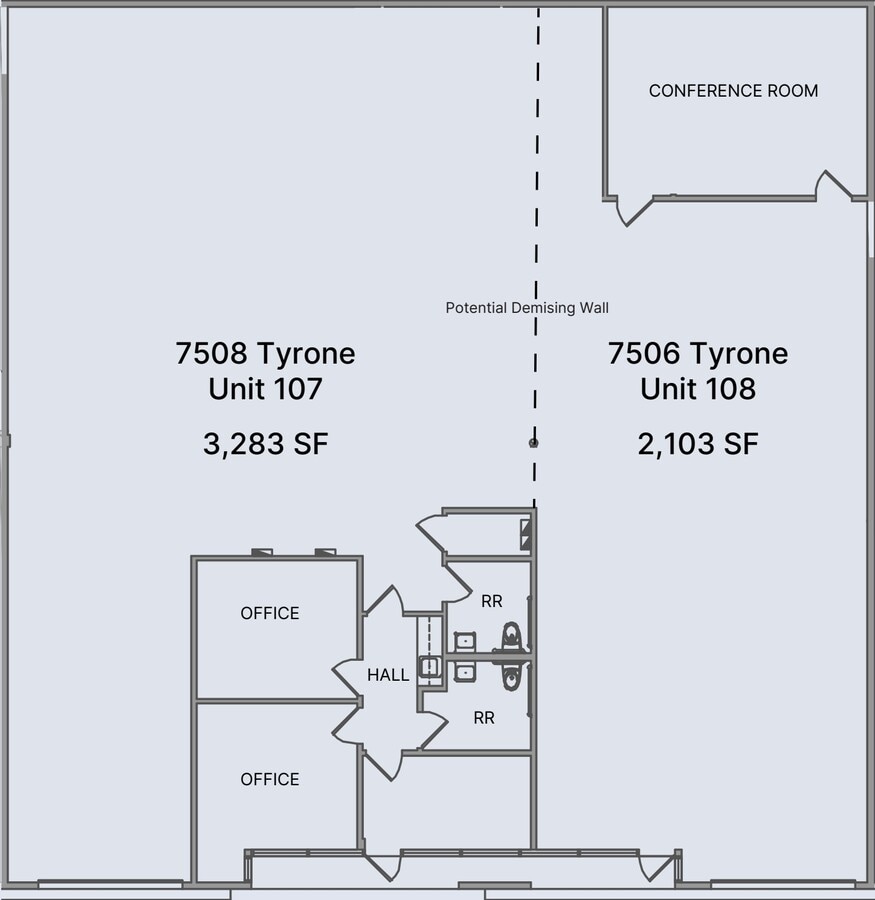 7500-7536 Tyrone Ave, Van Nuys, CA 91405 - Lot 7506 Unit 107 - - Plan d’étage - Image 1 of 1
