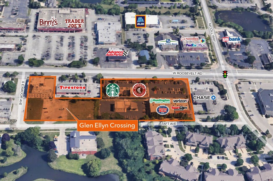 701-719 Roosevelt Rd, Glen Ellyn, IL à louer - Photo de l’immeuble – Image 1 sur 3