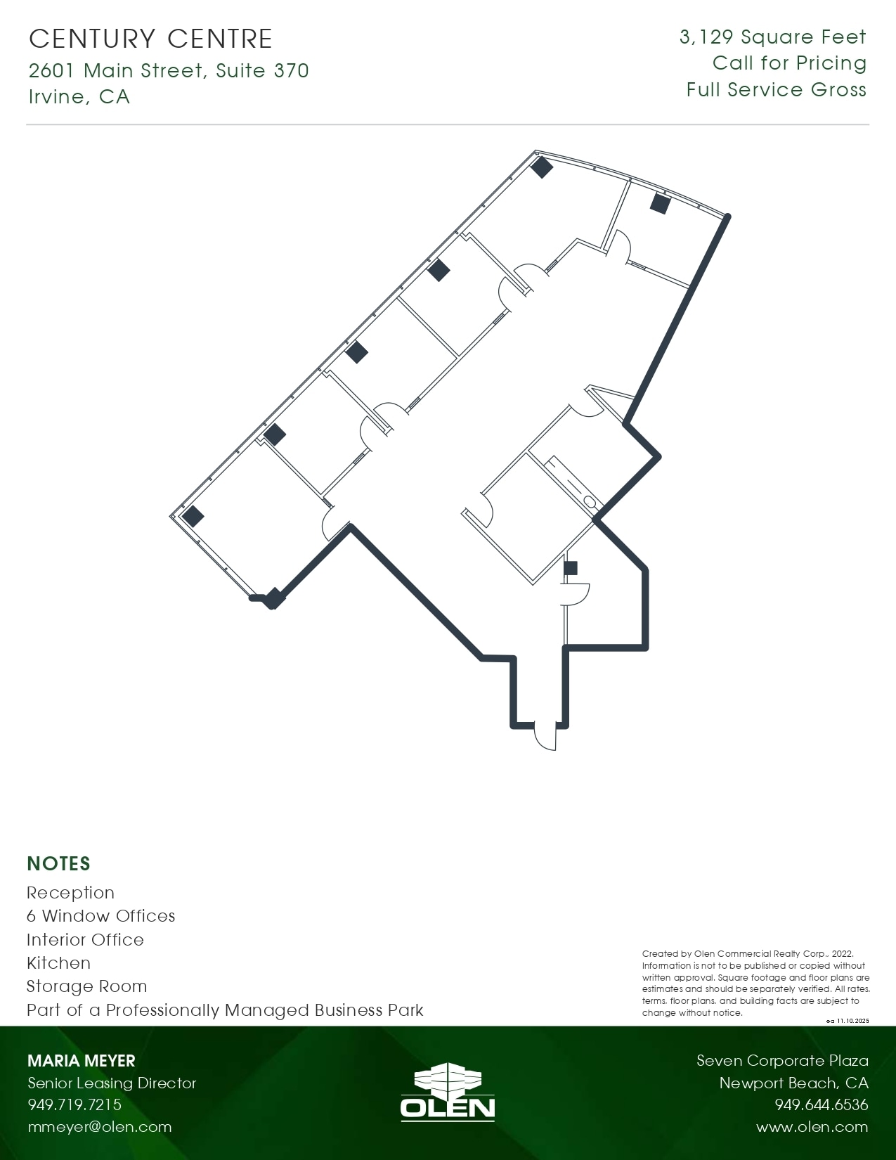 2601-2603 Main St, Irvine, CA à louer Plan d’étage– Image 1 sur 1