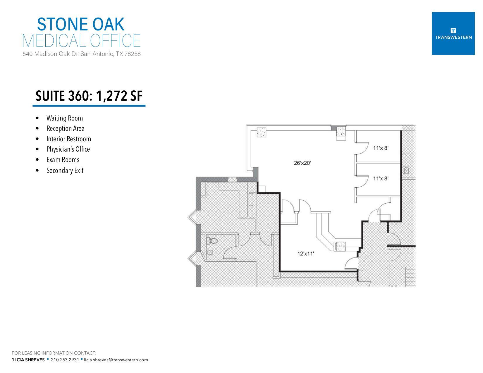 540 Madison Oak Dr, San Antonio, TX à louer Plan d’étage– Image 1 sur 1
