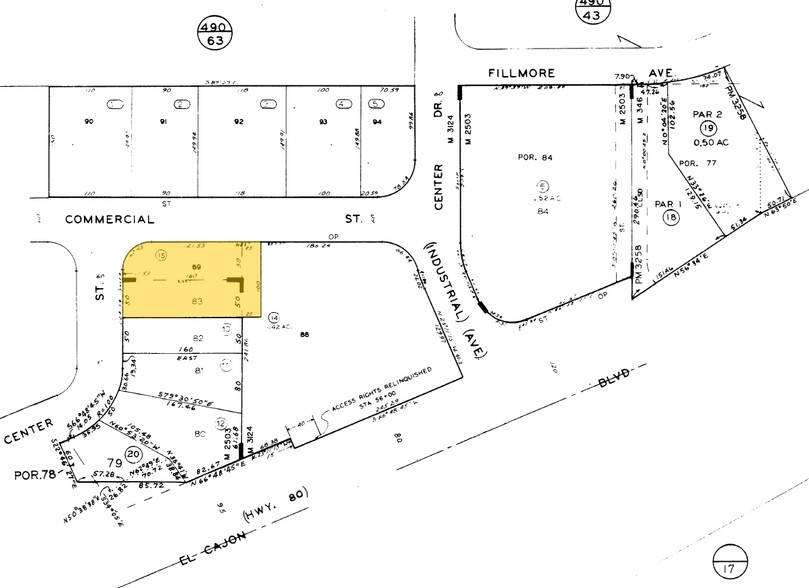 8227-8229 Commercial St, La Mesa, CA à louer - Plan cadastral – Image 3 sur 3