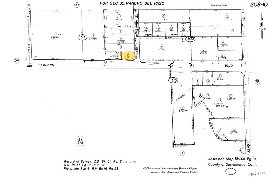 6801 30th St, North Highlands, CA à vendre - Plan cadastral – Image 3 sur 3