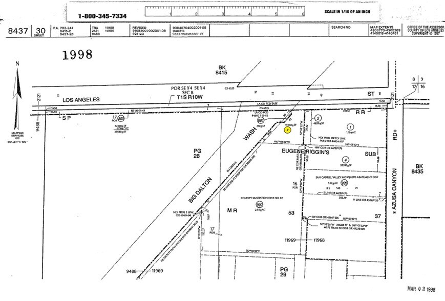 1217 N Azusa Canyon Rd, West Covina, CA à vendre - Plan cadastral – Image 2 sur 2