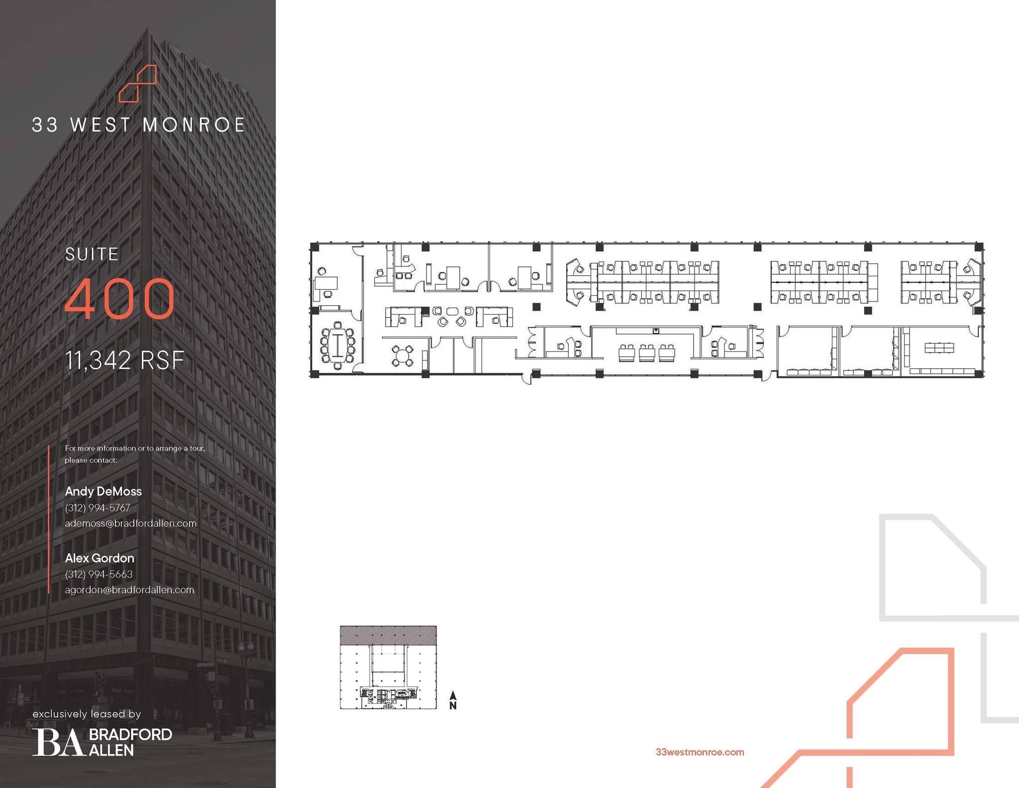 33 W Monroe St, Chicago, IL à louer Plan d’étage– Image 1 sur 1