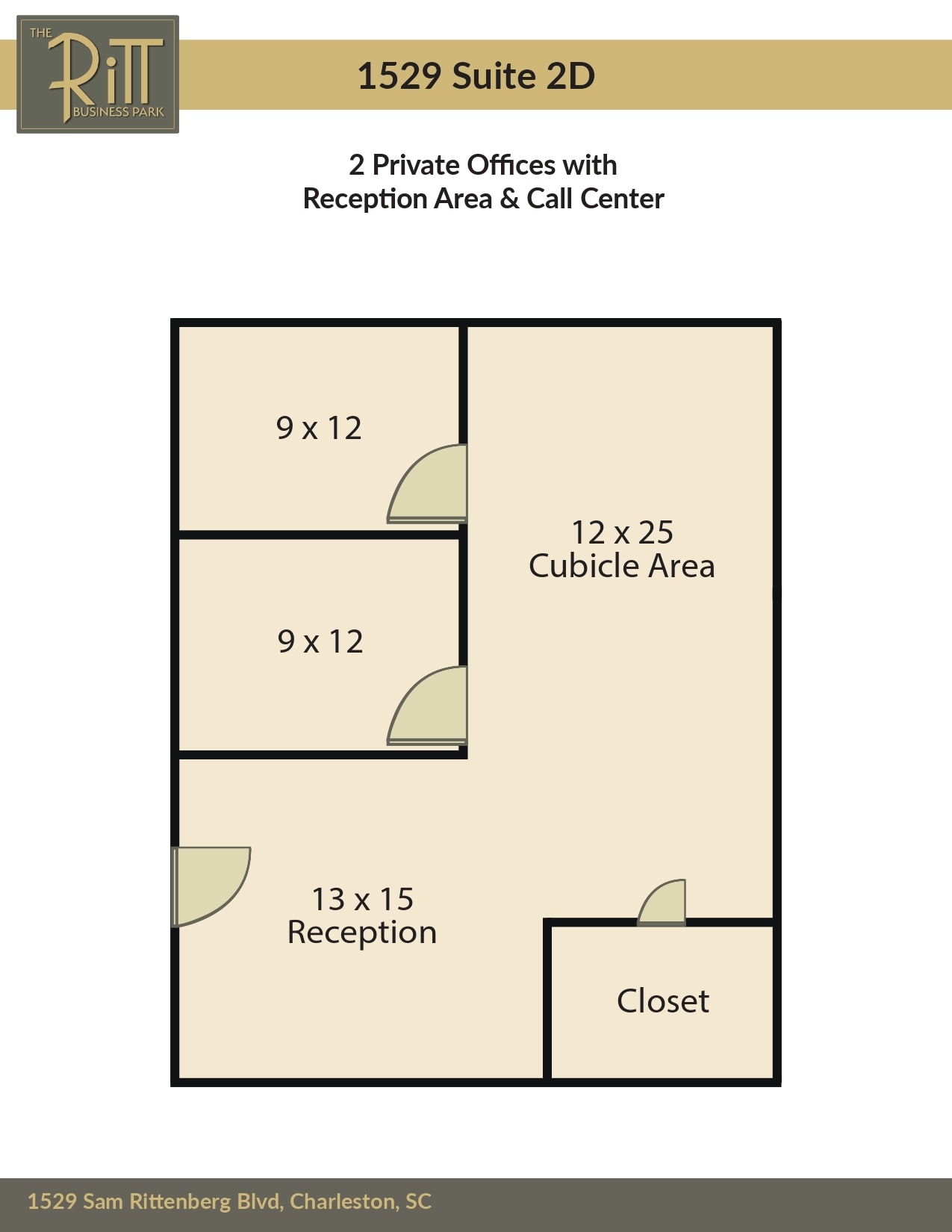 1525 Sam Rittenberg Blvd, Charleston, SC à louer Plan d’étage– Image 1 sur 15