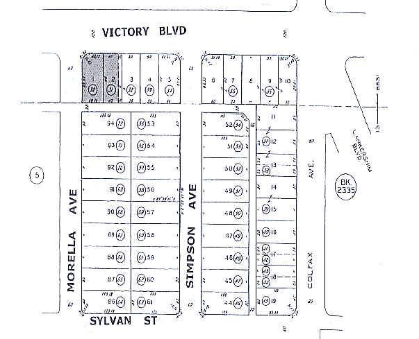 11754 Victory Blvd, North Hollywood, CA à vendre - Plan cadastral – Image 2 sur 2