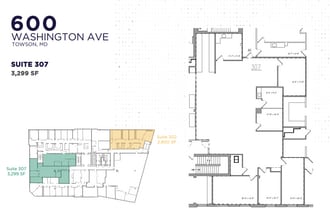 600 Washington Ave, Towson, MD à louer Plan d’étage– Image 1 sur 1