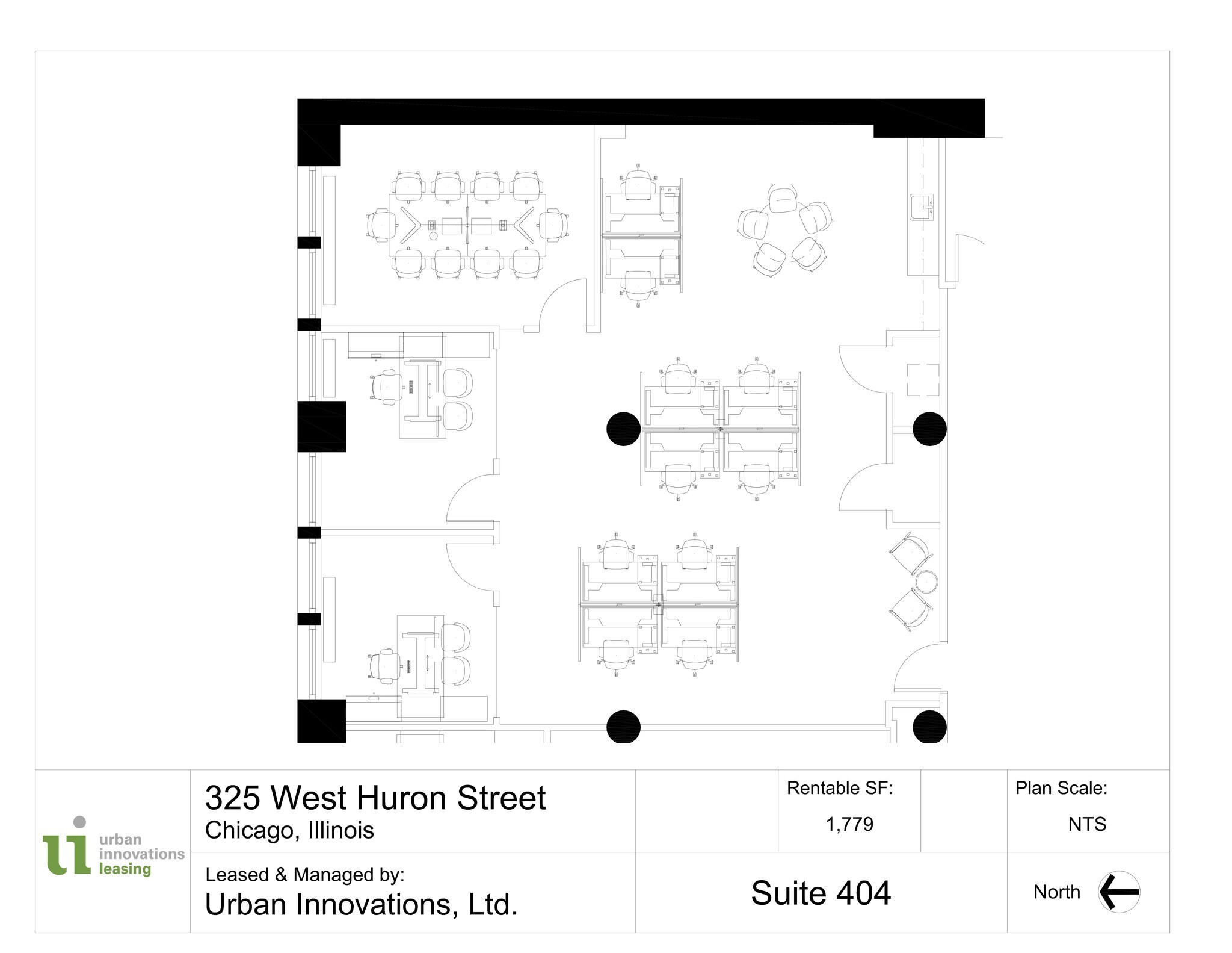 325 W Huron St, Chicago, IL à louer Plan d’étage– Image 1 sur 8