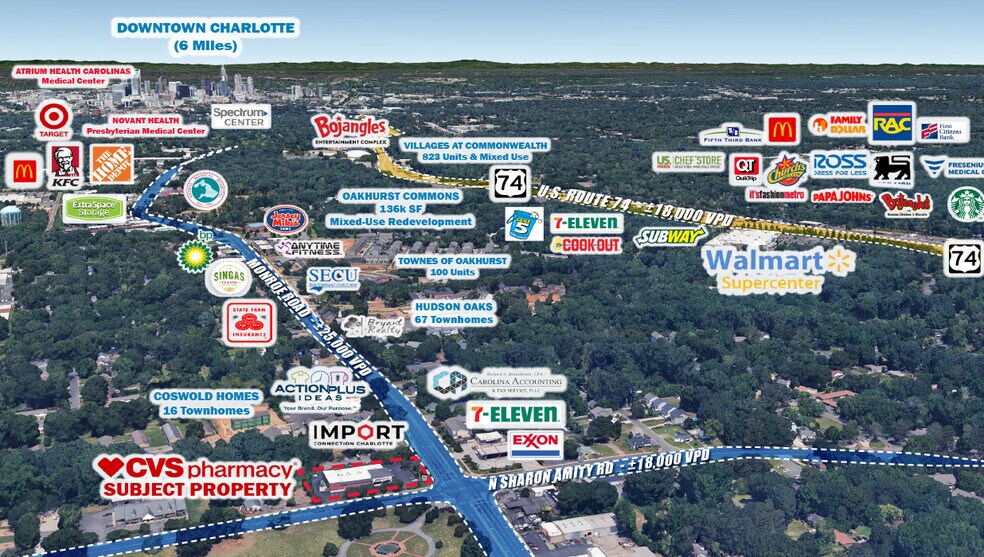 2035 N Sharon Amity Rd, Charlotte, NC à vendre - Photo de l’immeuble – Image 2 sur 2