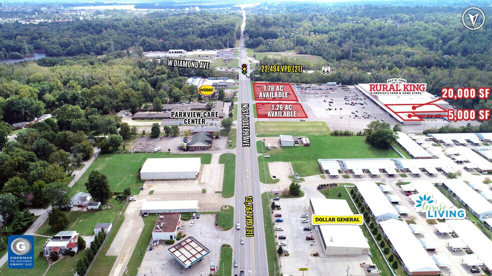2800 BL St Joseph Ave, Evansville, IN à vendre - Aérien – Image 2 sur 4