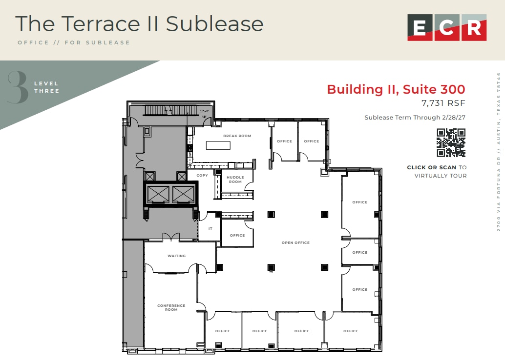2700 Via Fortuna Drive, Austin, TX à louer Plan d’étage– Image 1 sur 1