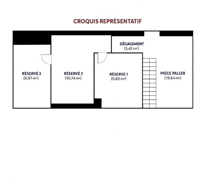 Local commercial dans Pantin à louer - Plan d’étage – Image 2 sur 2