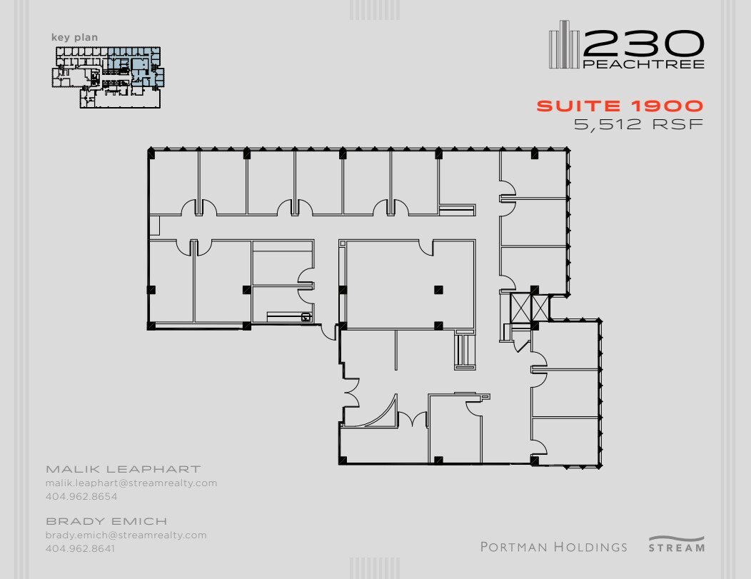 230 Peachtree St NW, Atlanta, GA à louer Plan d’étage– Image 1 sur 1