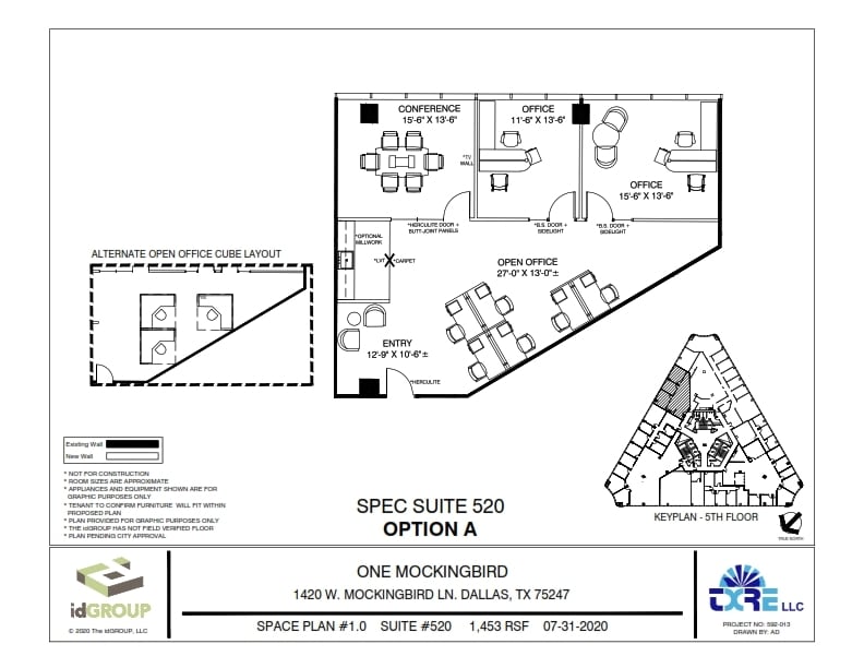 1420 W Mockingbird Ln, Dallas, TX à louer Plan d’étage– Image 1 sur 1