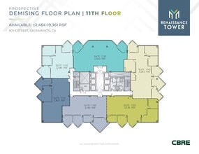 801 K St, Sacramento, CA à louer Plan d’étage– Image 2 sur 2
