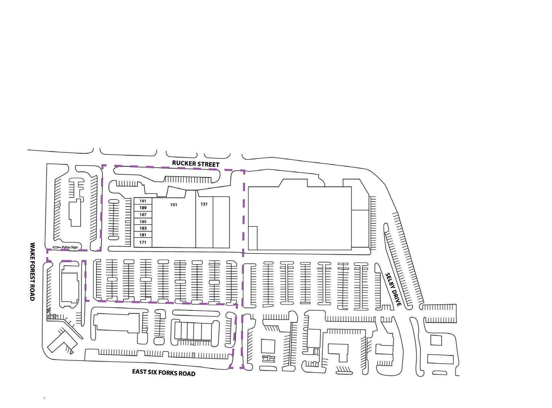 404 E Six Forks Rd, Raleigh, NC à louer Plan de site– Image 1 sur 3