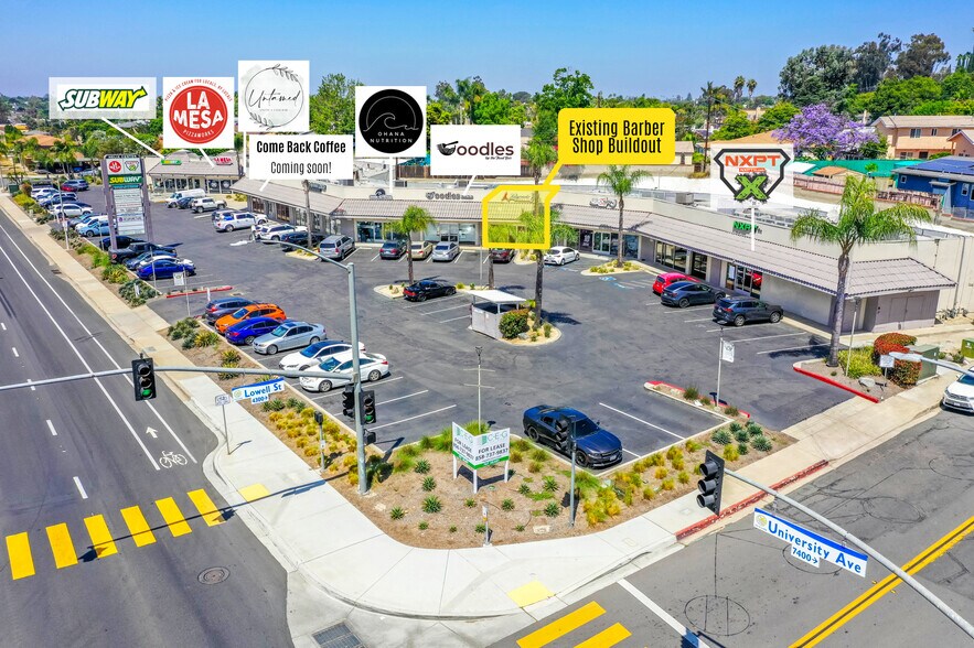 7404-7450 University Ave, La Mesa, CA à louer - Aérien – Image 1 sur 5