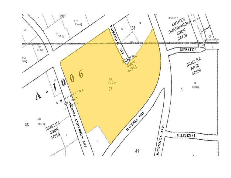 6324 Waverly Way, Fort Worth, TX à louer - Plan cadastral – Image 2 sur 2