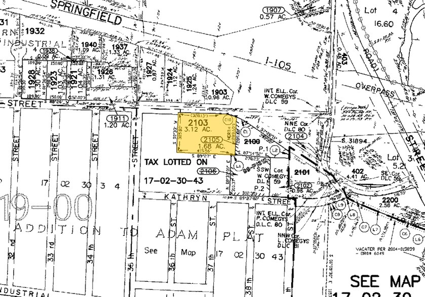 3661 Olympic St, Springfield, OR à vendre - Plan cadastral – Image 2 sur 2