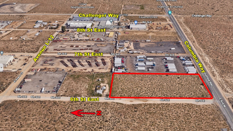 NEC of Columbia Way and 6th St East, Lancaster, CA à louer - Aérien – Image 1 sur 3