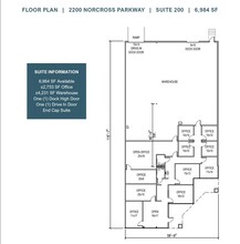 2200 Norcross Pkwy, Norcross, GA à louer Plan d’étage– Image 1 sur 1