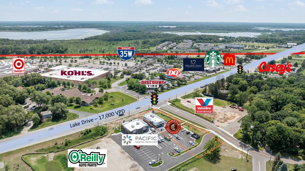 7701 Lake Dr, Lino Lakes, MN à vendre - Aérien – Image 2 sur 3