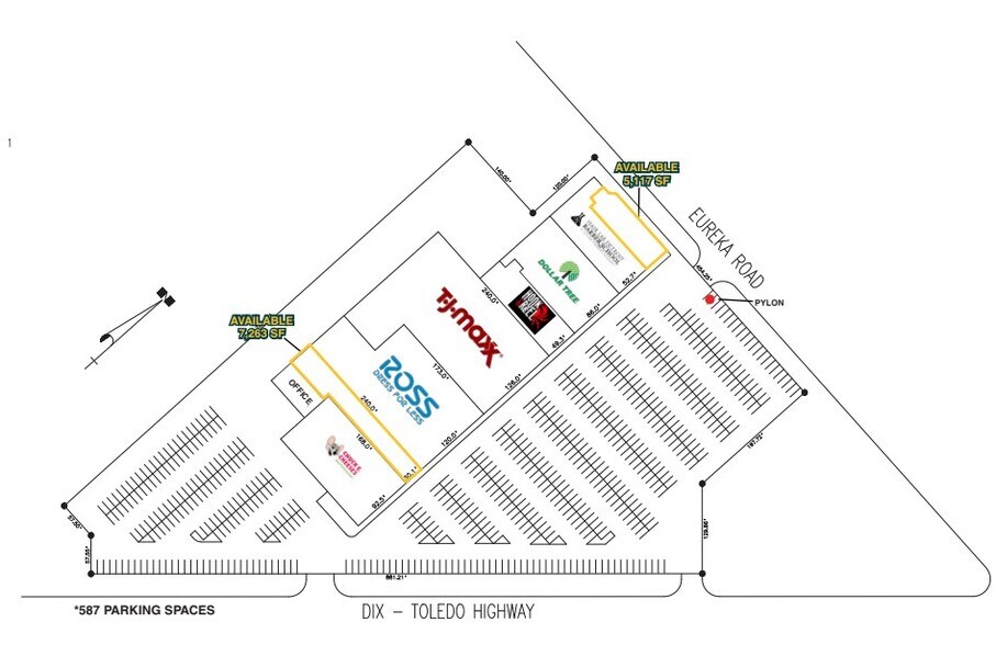 15060-15300 Dix Toledo Rd, Southgate, MI à louer - Plan de site – Image 3 sur 3