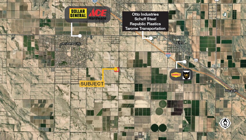 MILLIGAN Rd, Eloy, AZ à vendre - Aérien – Image 1 sur 2