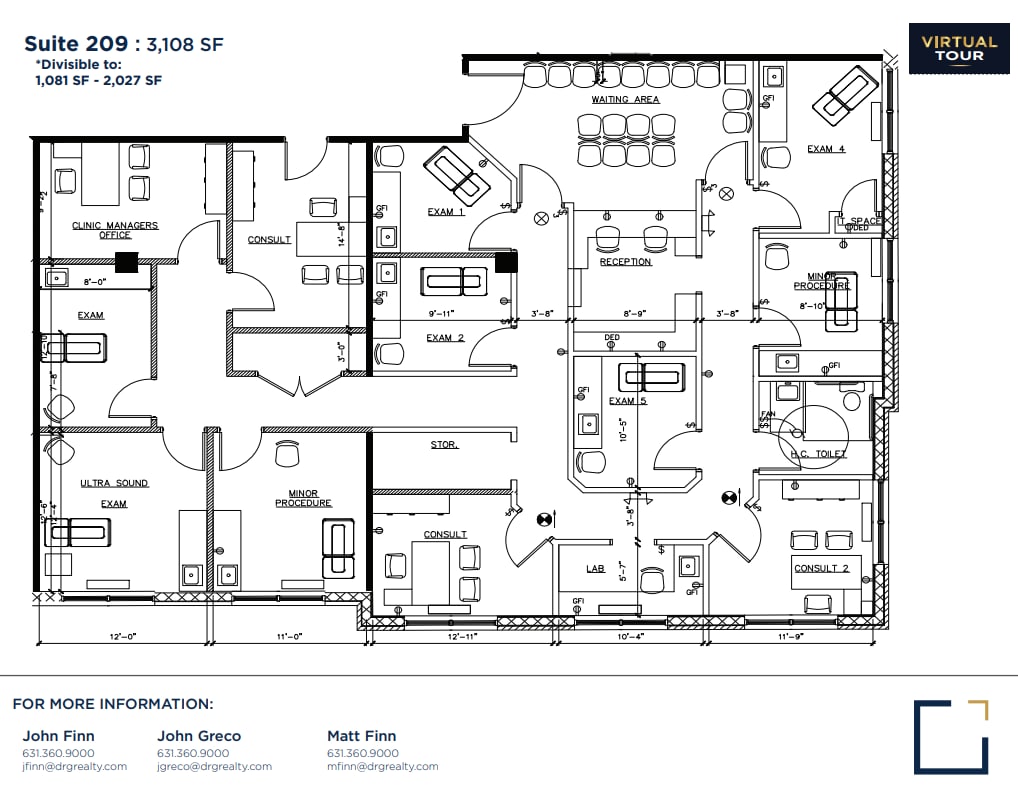 222 Middle Country Rd, Smithtown, NY à louer Plan d’étage– Image 1 sur 1