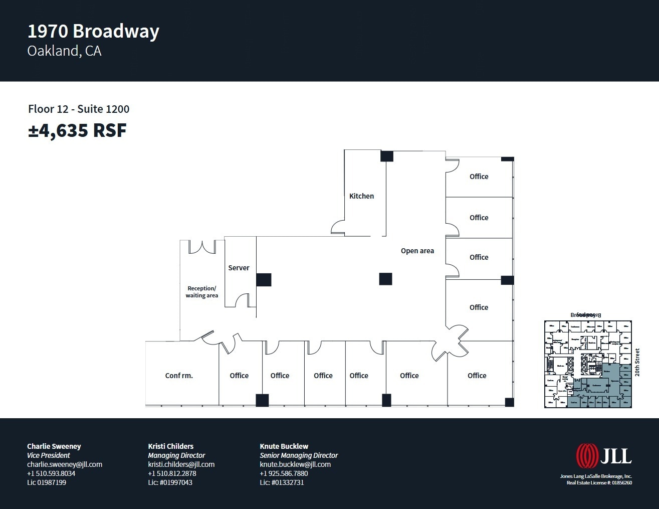 1970 Broadway, Oakland, CA à louer Plan d’étage– Image 1 sur 1
