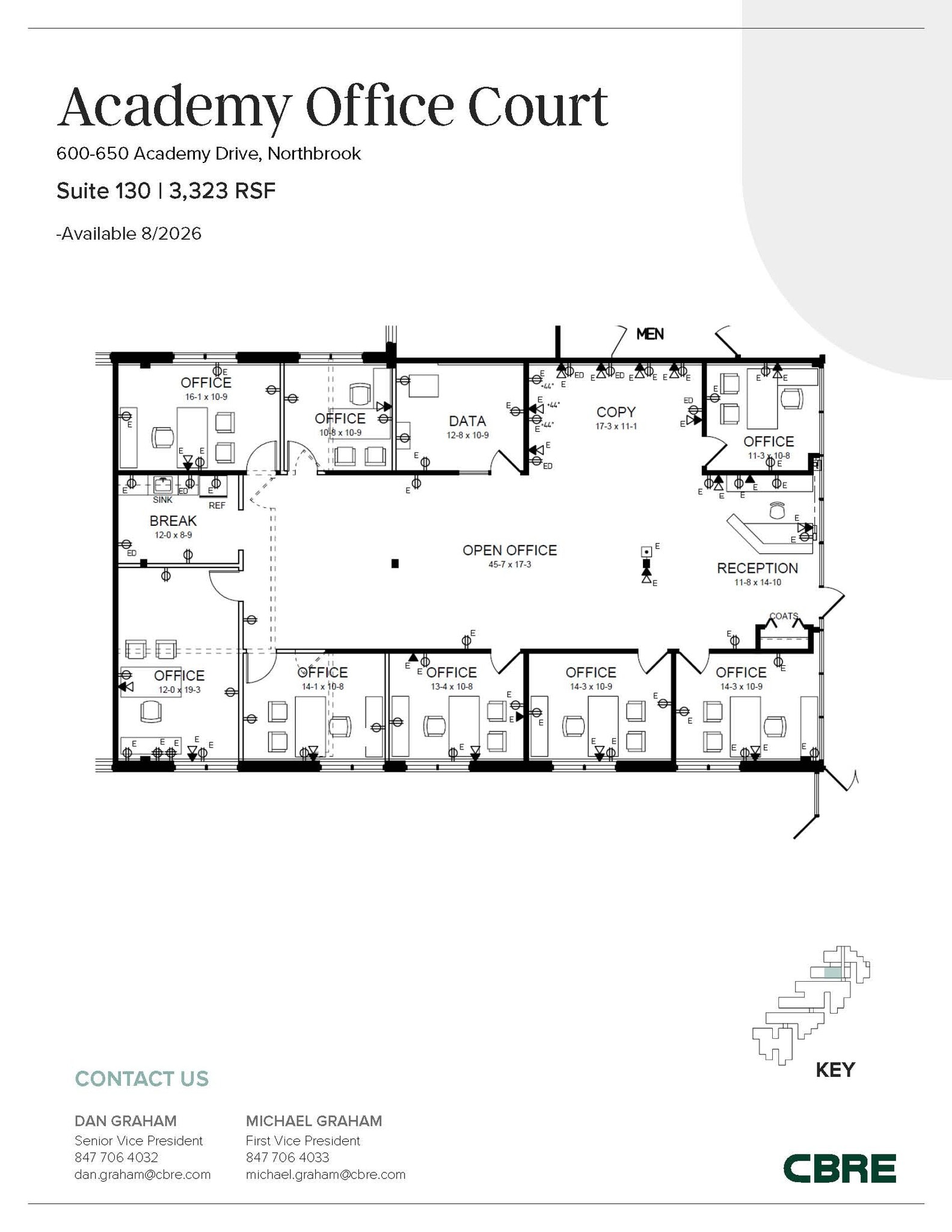 600-650 Academy Dr, Northbrook, IL à louer Plan d’étage– Image 1 sur 1