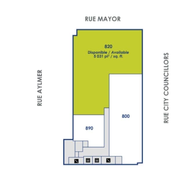1450-1480 Rue City Councillors, Montréal, QC à louer Plan d’étage– Image 1 sur 1