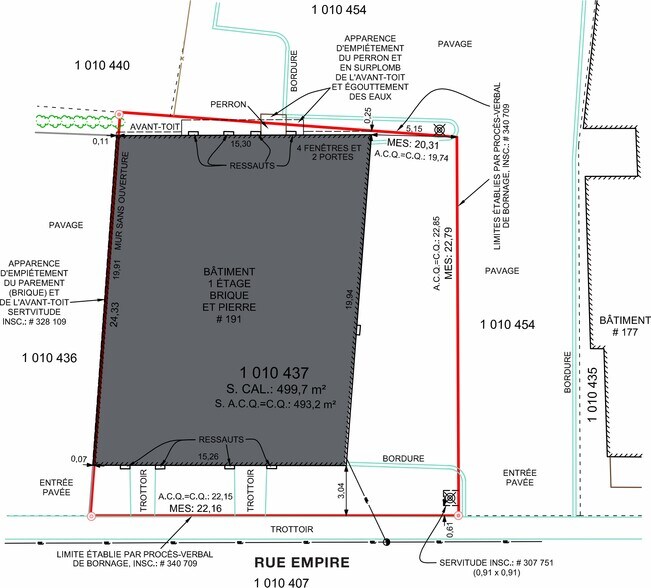 191 Rue Empire, Granby, QC à vendre - Plan cadastral – Image 3 sur 3