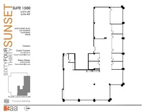 6430 W Sunset Blvd, Los Angeles, CA à louer Plan d’étage– Image 1 sur 1