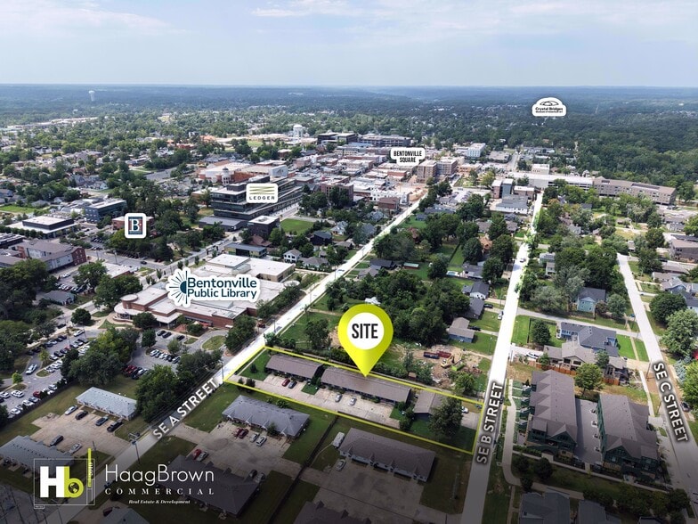 421 SE A St, Bentonville, AR à vendre - Aérien – Image 3 sur 7